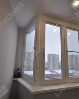 Теплое остекление балкона Сапожок окнами ПВХ Brusbox